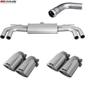レムス マフラー A3(8V) スポーツバック 8VCXS/8VCPT 1.4TFSI REMUS マフラー 正規品 0046 55SR テールセット｜web-carshop