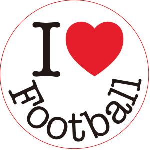 【郵便送料無料】オリジナルステッカー サッカー I Love Football (2枚組) STICKER-105｜web-sports-do