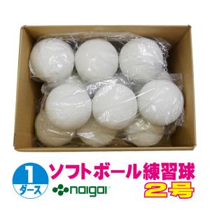 超　ソフトボール2号練習球 (スリケン・検定落ち・ナイガイ製)