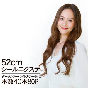 シールエクステ 52cm40本分 80p へそ上ロング 人毛100 レミー毛 つけ毛 ヘアー 髪 長持ち オリジナル Exs 040 渋谷トレンド Yahoo 店 通販 Yahoo ショッピング