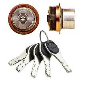 交換用シリンダー(鍵) アルファ FBロック MIWA TEOタイプ シルバー