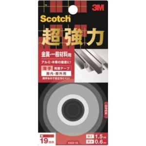 超強力両面テープ 金属・一般材料用(屋外屋内用)厚み0.6×幅19ミリ長さ1.5M ネコポス便対応｜web-takigawa