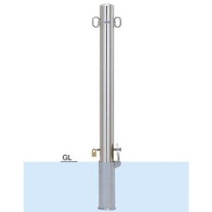 帝金 ステンレスバリカー 車止めポール帝金バリカーピラー型ステンレス製脱着式鍵付き60.5ミリ
