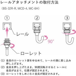 アラカワ ピクチャーレール MC-10対応フッ...の詳細画像2
