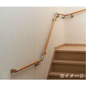 住宅用木製階段手すりセット 90°2段回り階段用滑り止め手すり