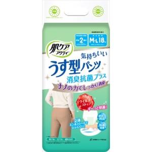 まとめ得 肌ケア アクティ うす型パンツ消臭抗菌プラス M−L18枚 日本製紙クレシア 大人用オムツ...