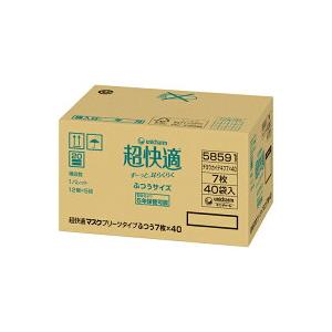 まとめ得 　ケース超快適マスクプリーツタイプふつう７枚×４０袋 　 ユニチャーム  　 マスク  x...