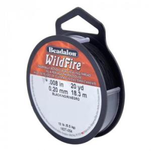 まとめ得 Beadalon(ビーダロン) WildFire (ワイルドファイヤー) ビーズステッチ専用糸 ブラック 0.20mm x [5個] /a｜web-twohan3