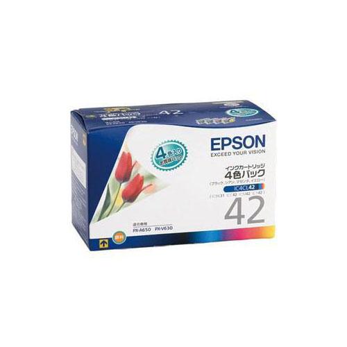 まとめ得 EPSON 純正インクカートリッジ 4色セット IC4CL42 x [3個] /l