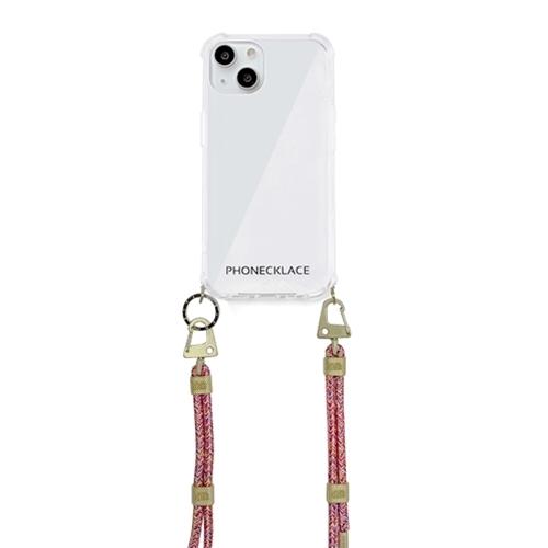 まとめ得 PHONECKLACE クロスボディストラップ付きクリアケース for iPhone 13...