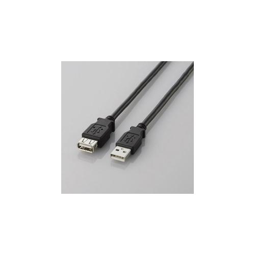 まとめ得 エレコム USB2.0延長ケーブル(A-A延長タイプ) 2m ブラック U2C-E20BK...
