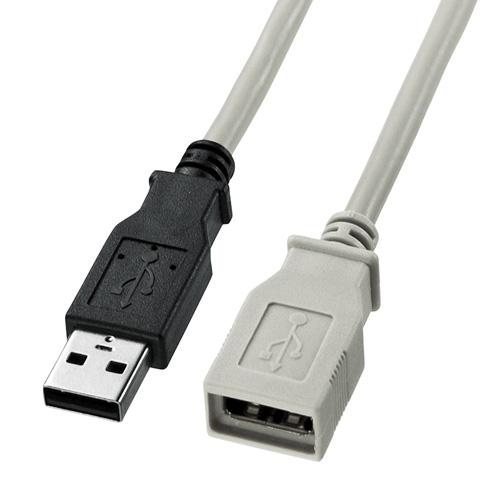 まとめ得 サンワサプライ USB延長ケーブル 1m ライトグレー KU-EN1K x [5個] /l