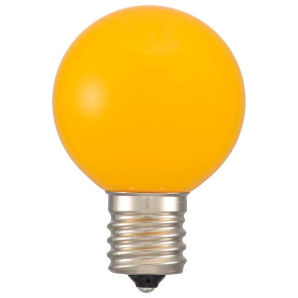 まとめ得 OHM LEDミニボール球装飾用 G40/E17/1.2W/50lm/黄色 LDG1Y-H...