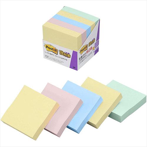 まとめ得 3M Post-it ポストイット 強粘着ノート パステルカラー 4色混色 3M-650-...