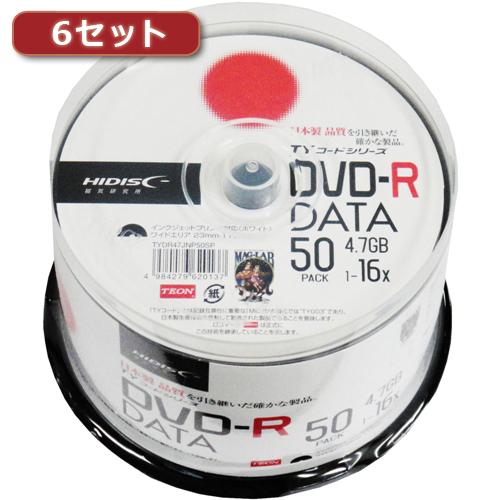 300枚セット(50枚X6個) HI DISC DVD-R(データ用)高品質 TYDR47JNP50...