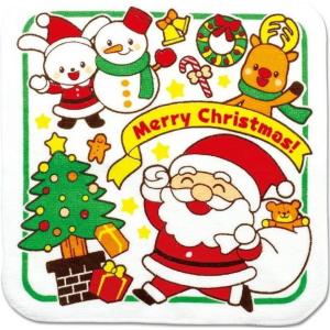 【法人様のみの販売】アーテック クリスマスタオルハンカチ(サンタとゆかいななかまたち)　077642