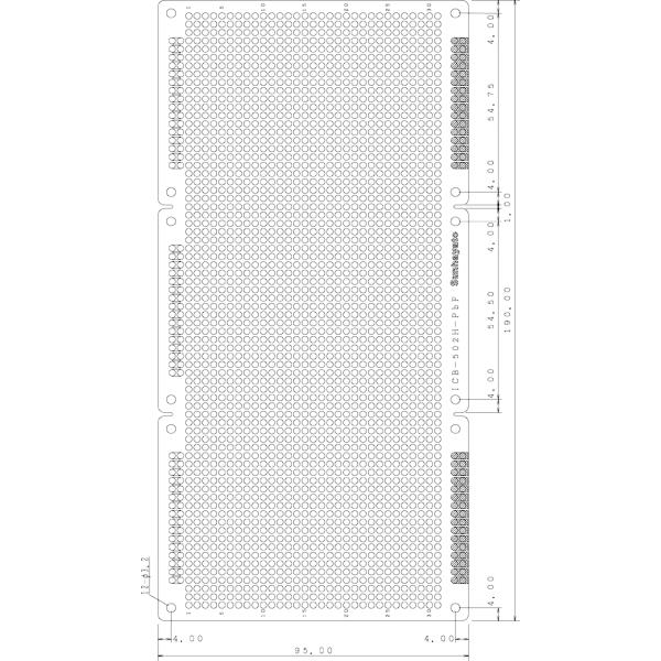 サンハヤト ユニバーサル基板 ICB-502H-PbF