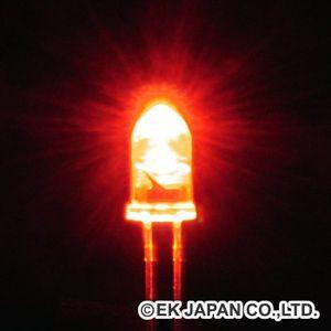 イーケイジャパン　コード付高輝度LED[赤色・3mm] 　LK-3RD-C50