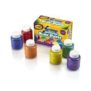 Crayola クレヨラ Washable Kid&apos;s Paint 6 Glitter Colors...