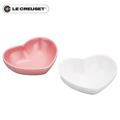 ル・クルーゼ Le Creuset ハート ディッシュ S 2個セット ローズクォーツ＆ホワイトラス...