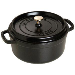 ストウブ staub ピコ ココット ラウンド 24cm 黒 40500-241 日本正規品業務用