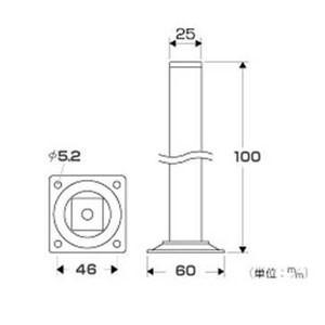 光 アイテック スマートレグ 角脚 100×3...の詳細画像1