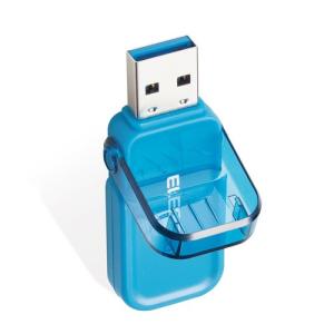 ポスト投函 エレコム USBメモリ USB3.1（Gen1） フリップキャップ式 64GB 1年保証 片手で抜き差しできる ブルー MF-FCU3064GBU｜webby