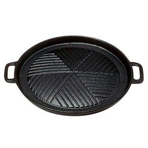 岩鋳 南部鉄器 焼肉ジンギスカン鍋 ツル付 29cm ガス火対応 日本製