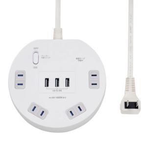 エルパ ELPA 耐雷 丸型 4個口 2m U...の詳細画像2