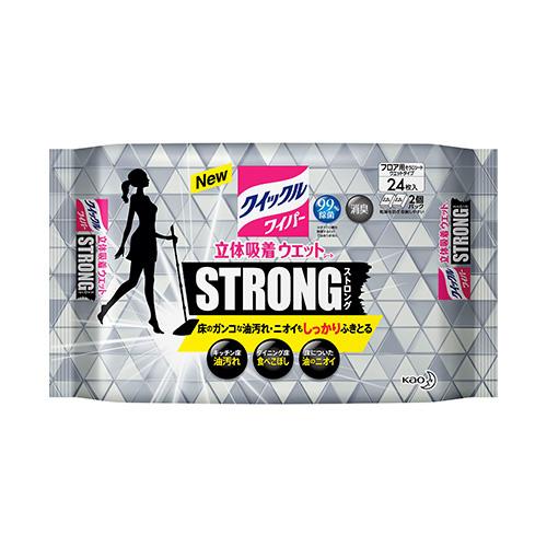 花王 クイックルワイパー 立体吸着ウエットシート ストロング 24枚入