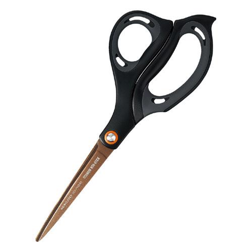 ポスト投函 コクヨ ハサミ エアロフィット・スペリオ チタン・グルーレス刃 刃渡り87mm 黒 ハサ...