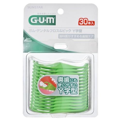 サンスター GUM ガム デンタルフロス＆ピック Y字型 30本入