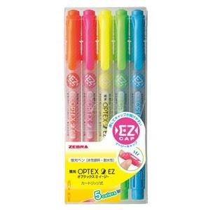 ゼブラ 蛍光ペン 蛍光オプテックス2-EZ 5色セット WKT11-5C : webby