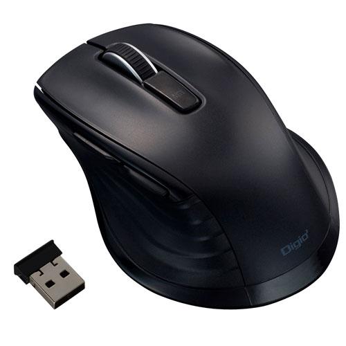 ナカバヤシ Digio2 無線 静音マウス 5ボタン BlueLED ブラック MUS-RKF226...