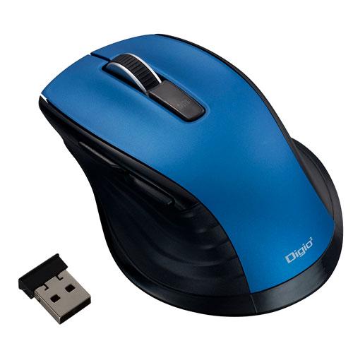ナカバヤシ Digio2 無線 静音マウス 5ボタン BlueLED ブルー MUS-RKF226B...