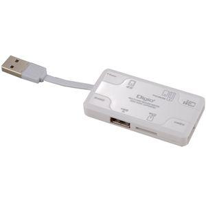 ナカバヤシ Digio2 USB2.0 マルチカードリーダー ホワイト CRW-5M53W｜webby