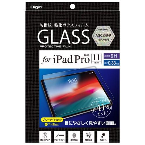 ナカバヤシ Digio2 iPad Pro 11インチ（2018）用 液晶保護ガラスフィルム 光沢/...
