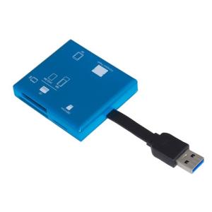 ナカバヤシ Digio2 USB3.0 マルチカードリーダー 55+10メディア対応 ブルー CRW-37M74BL｜webby