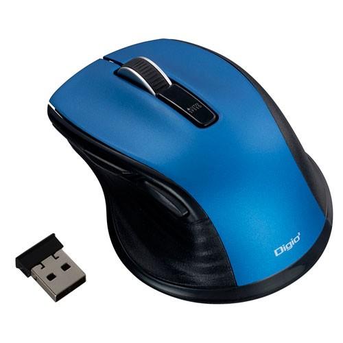 ナカバヤシ Digio2 小型無線BlueLEDマウス 静音 5ボタン ブルー MUS-RKF141...