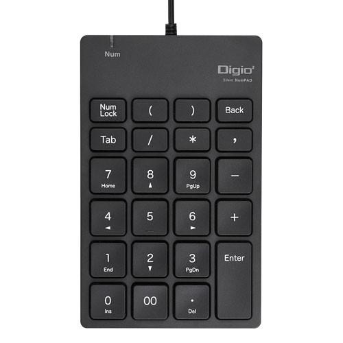 ナカバヤシ Digio2 USB有線 静音テンキーボード ブラック TNK-SU228BK