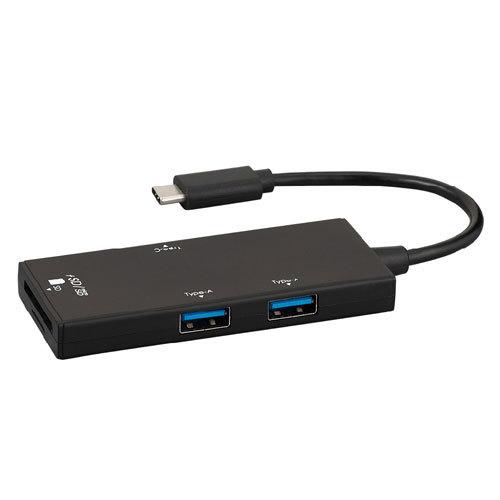ナカバヤシ Digio2 USB3.2Gen Type-C SDカードリーダー/ライター＆3ポートコ...