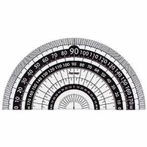 見やすい白黒 分度器 黒 9cm APJ151Bの詳細画像1