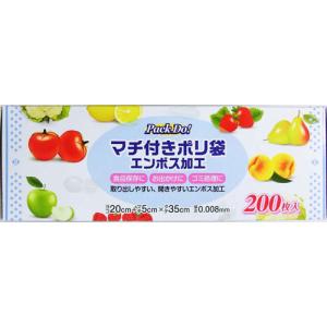 日本技研工業 Pack Do マチ付きポリ袋 エンボス加工 PD-F200 ( 200枚