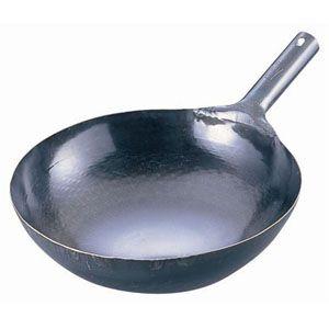 山田 工業所 鉄 打出 片手中華鍋（北京鍋）27cm 1.2mm厚 : ふじまる