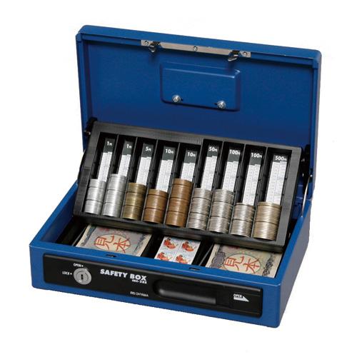 アイリスオーヤマ 手提げ金庫 A5スリム ブルー SBX-A5S