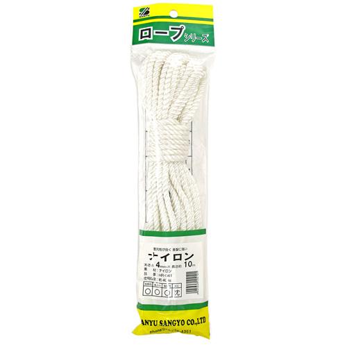 三友産業 ナイロンロープ 10m×4mm HR-041