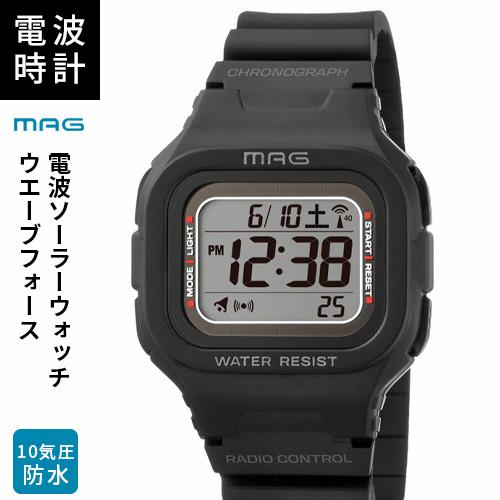 ノア精密 MAG マグ 電波ソーラーウォッチ ウェーブフォース ブラック MW-550 BK