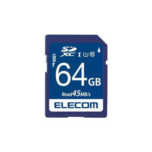 ポスト投函 エレコム ELECOM SD カード 64GB UHS-I U1 データ復旧サービス M...