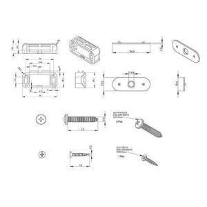 ハイロジック PCマグネットキャッチ 中 白 ...の詳細画像1