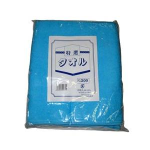 カラータオル 片平地付 #200 12枚入 ブルー 340×860